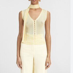 Jacquemus Yellow Le Haut Maestra Sleeveless Top by Jacquemus Minimalist Classic